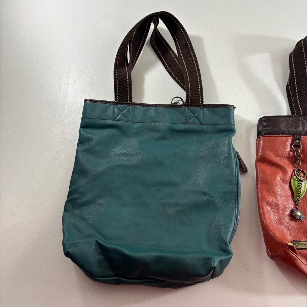 Lot of 2 Chala Handbags Vegan Leather Tote Bags Scottie Dog and Bird Applique - Picture 4 of 16